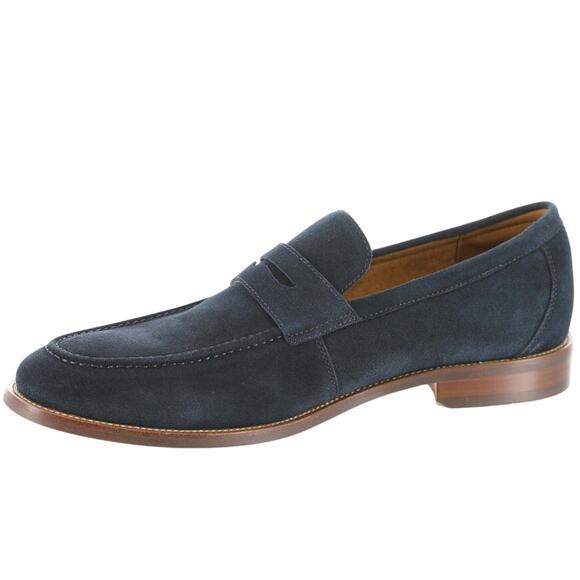 Florsheim Mens Rucci Penny Loafers US 7 M EU 40 Navy Blue Suede NIB main image 6
